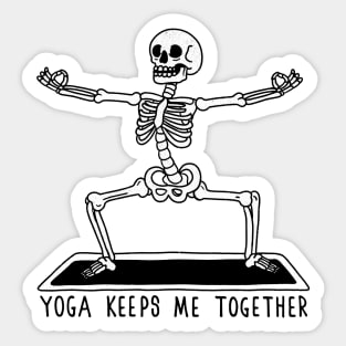 Yoga keeps me together Sticker